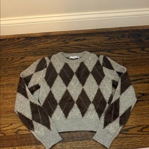 Mango argyle sweater